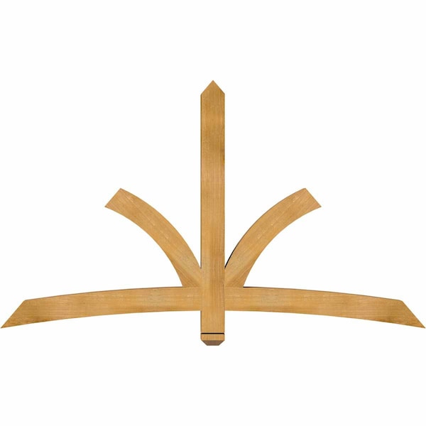 Ekena Millwork Davenport Rough Sawn Timber Gable Bracket, Western Red Cedar, 72"W x 42"H x 4"D x 4"F, 14/12 Pitch GBW072X42X0404DAV00RWR - main